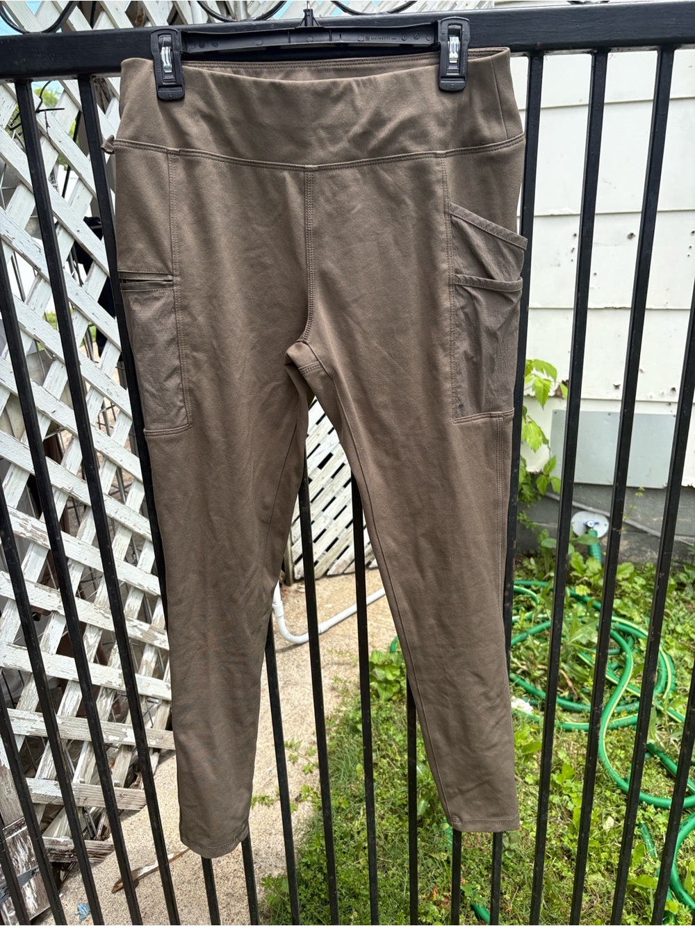 Carhartt Brownish green military color Utility Work Pants with Side Zip Pocket - Picture 7 of 13
